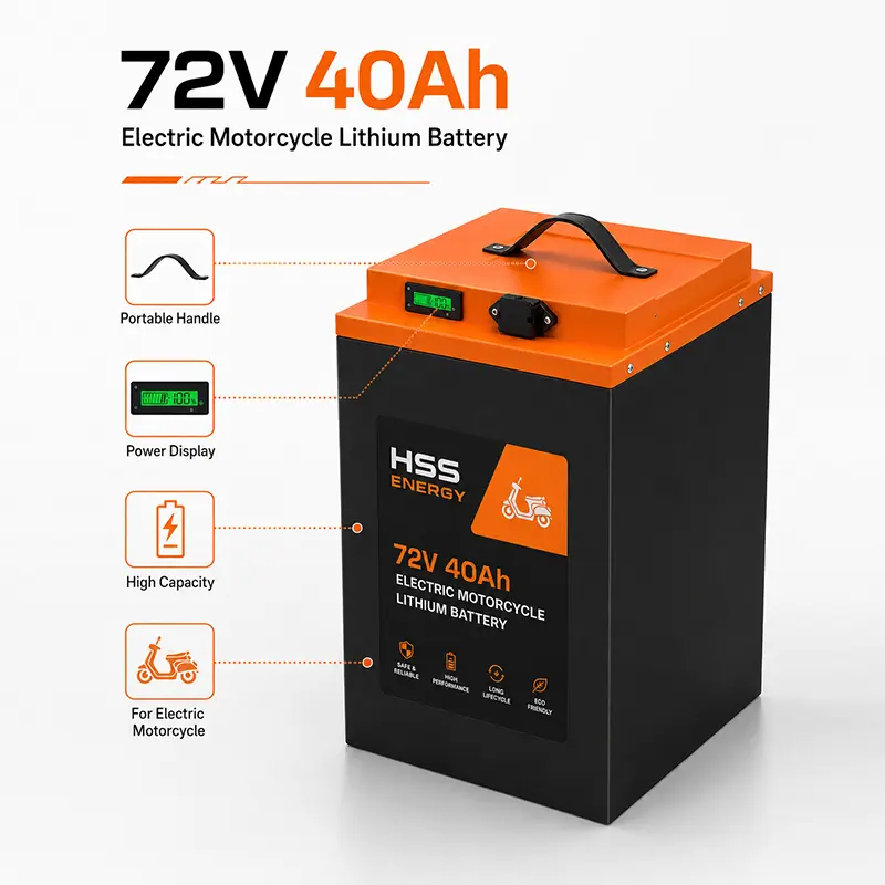 72V 40Ah elmotorcykel litiumbatteri