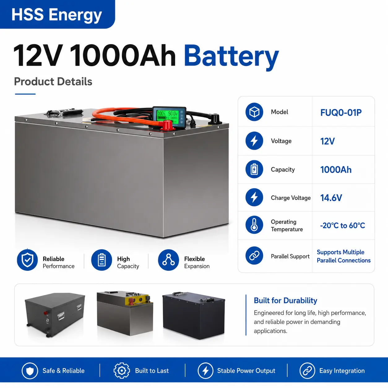 12V 1000Ah RV Battery